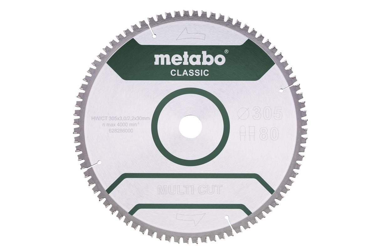 List za kružnu pilu METABO Multi Cut - Classic 305x30mm 80Z FZ/TZ