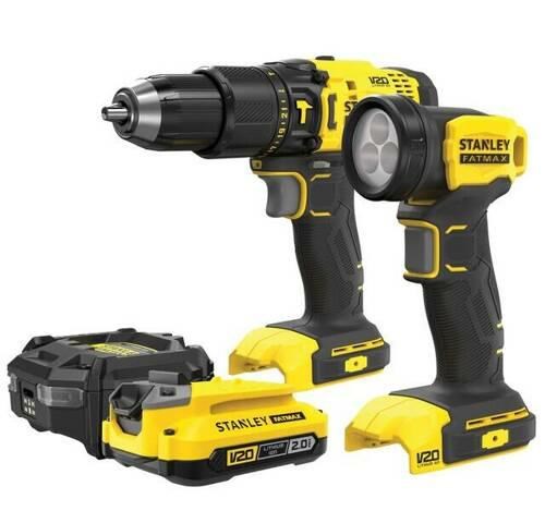 Set akumulatorskih alata STANLEY FATMAX V20 SFMCK210D1 (Bušilica-odvijač + Svjetiljka, 1x 2.0Ah, kofer)