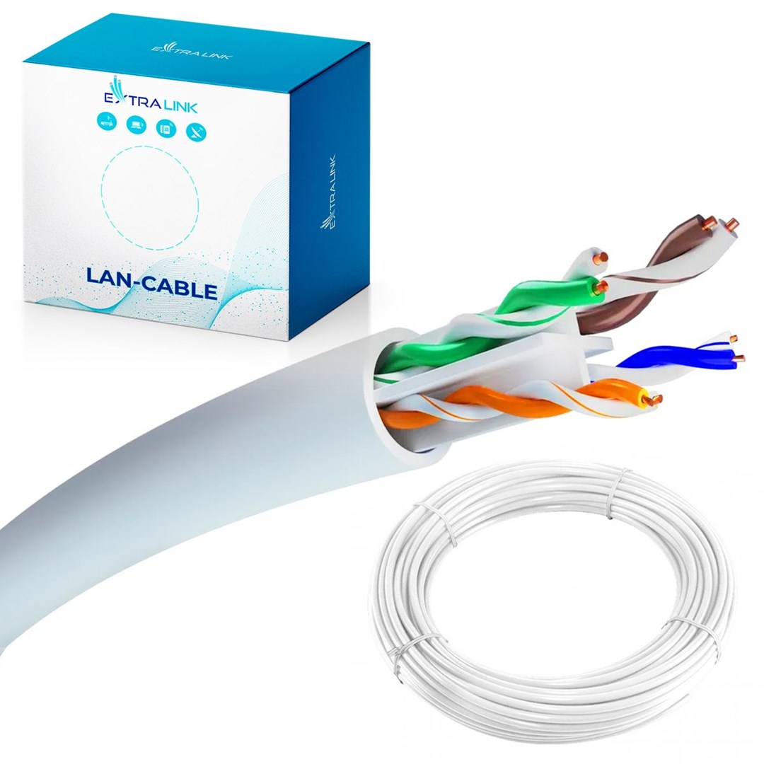 Extralink CAT6 UTP (U/UTP) Indoor | Twisted-pair network cable | 50M-0