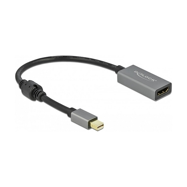 Adapter DELock DEL-20CM (aktivni video konverter, maksimalna rezolucija 3840 x 2160 piksela, HDMI Type A, Mini DisplayPort, dužina kabela 0.2 m)