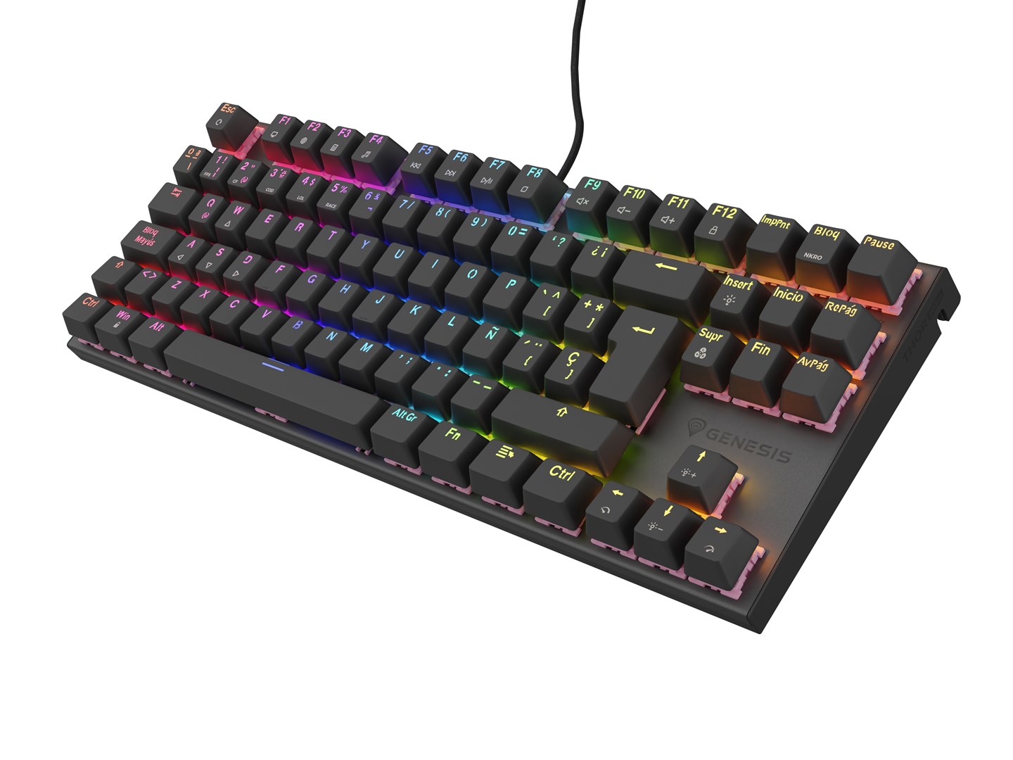 Igraća tipkovnica GENESIS Thor 303 TKL ES RGB (mehanička, tihi prekidači, pozadinsko osvjetljenje, crna)-13
