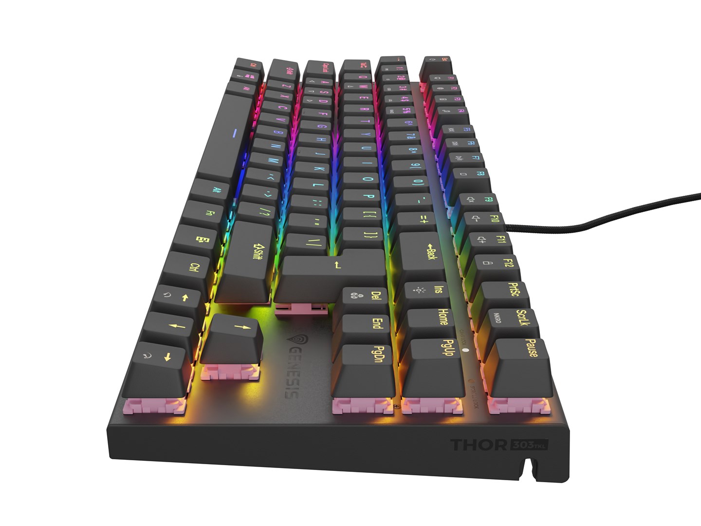 Igraća tipkovnica GENESIS Thor 303 TKL ES RGB (mehanička, tihi prekidači, pozadinsko osvjetljenje, crna)-1