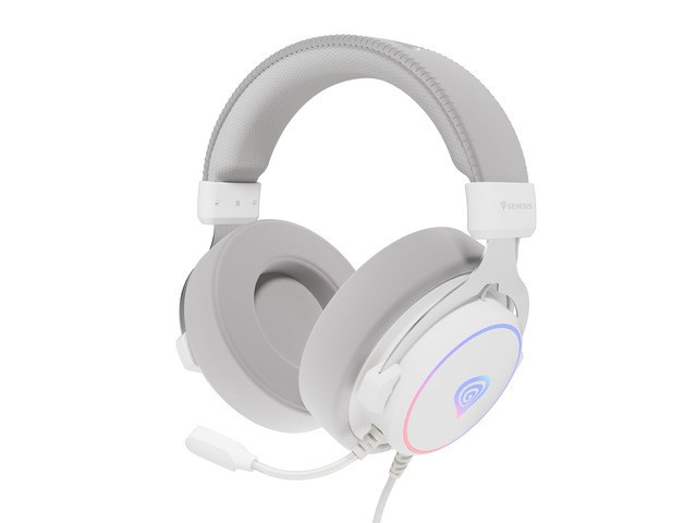 Gaming slušalice GENESIS Neon 764 RGB (Virtual 7.1, 50mm driveri, USB, bijele)-12