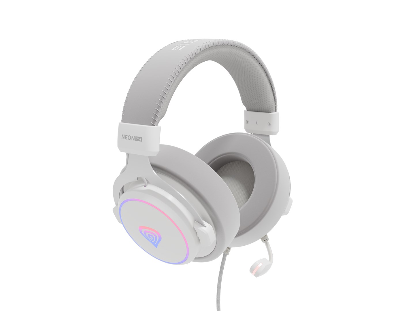Gaming slušalice GENESIS Neon 764 RGB (Virtual 7.1, 50mm driveri, USB, bijele)-6