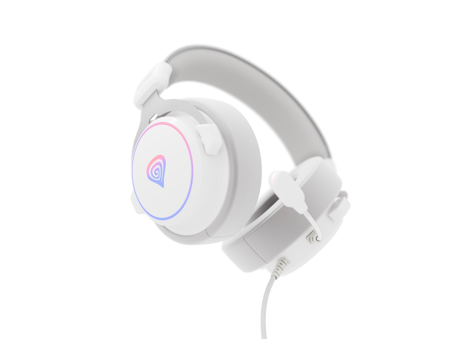 Gaming slušalice GENESIS Neon 764 RGB (Virtual 7.1, 50mm driveri, USB, bijele)-10