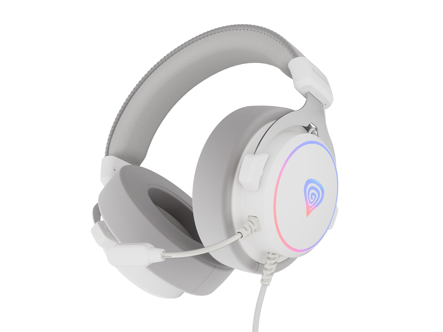 Gaming slušalice GENESIS Neon 764 RGB (Virtual 7.1, 50mm driveri, USB, bijele)-1