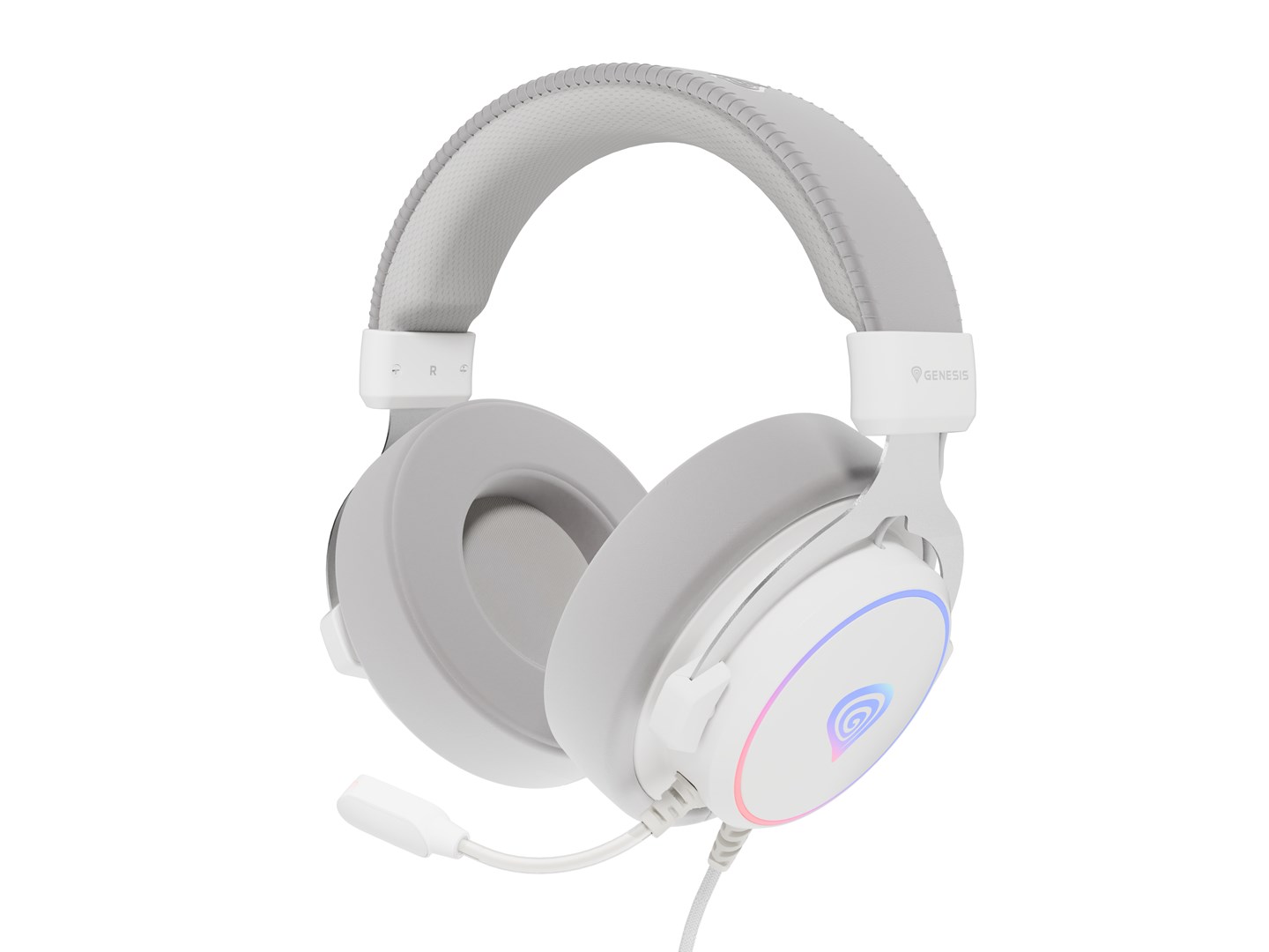 Gaming slušalice GENESIS Neon 764 RGB (Virtual 7.1, 50mm driveri, USB, bijele)-11