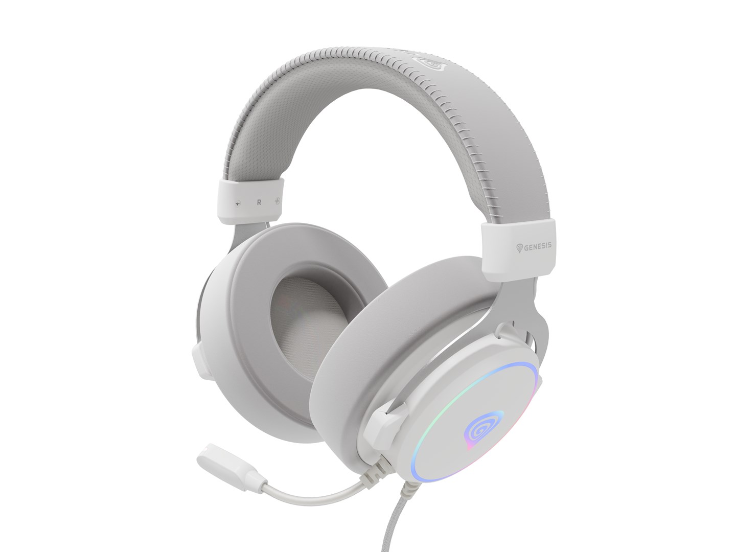 Gaming slušalice GENESIS Neon 764 RGB (Virtual 7.1, 50mm driveri, USB, bijele)-8