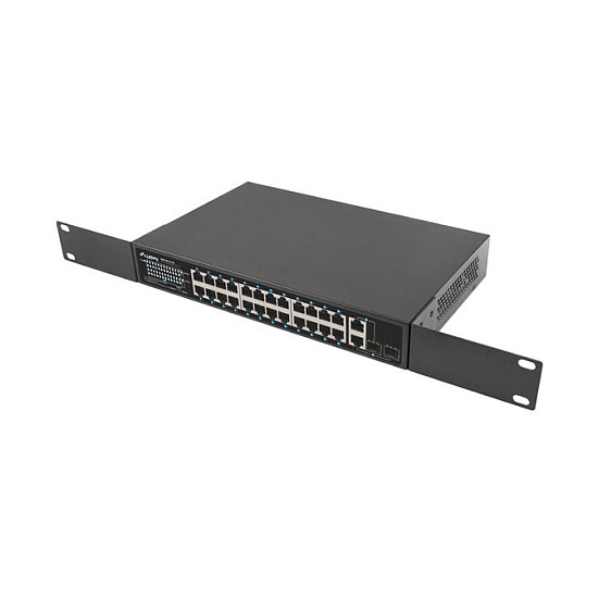 Lanberg Switch 24X 100MB DSP+/2X Combo Rack 19" 250W-3