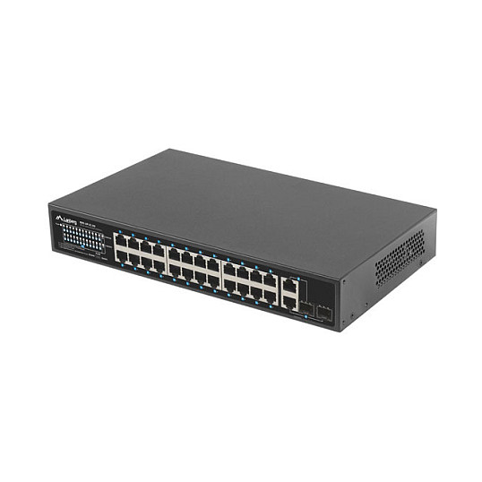 Lanberg Switch 24X 100MB DSP+/2X Combo Rack 19" 250W-6