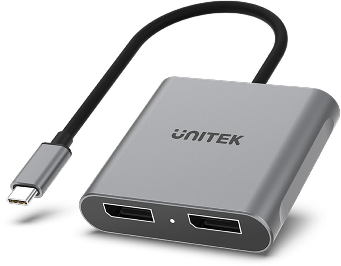UNITEK V1404A USB-C na Dual DisplayPort 1.4 adapter (8K@60Hz, 4K@144Hz, MST)