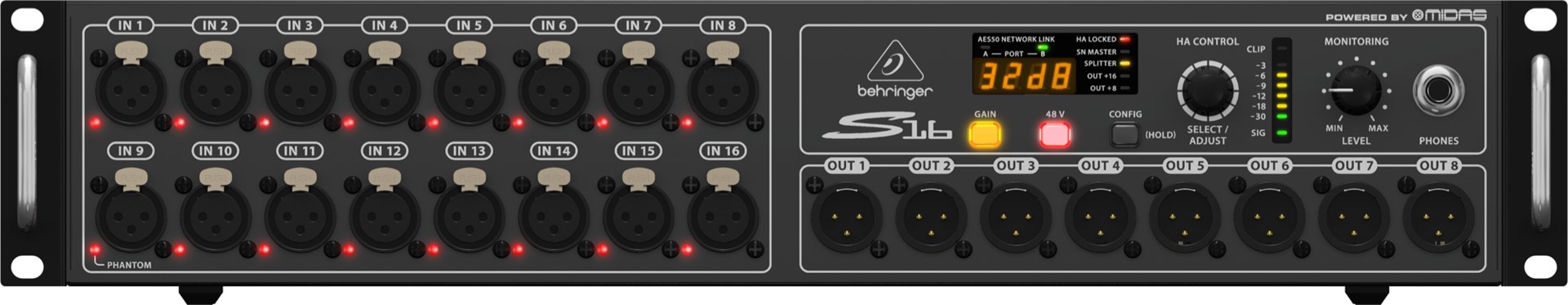 Digitalna pozornica BEHRINGER S16 (16 kanala, Ultrapre mikrofonska pretpojačala, AES50 mreža)-0