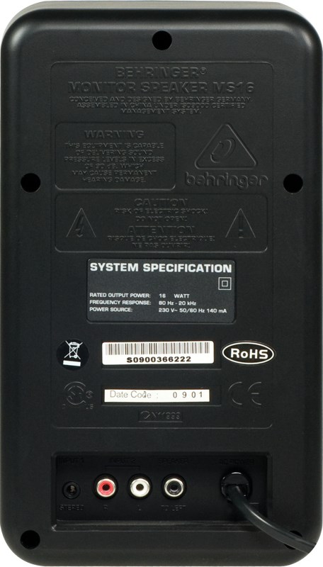 Aktivni monitori BEHRINGER MS16 (16W, 4")-1