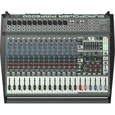 Power mikser BEHRINGER PMP6000 (1600W, 20 kanala, Dual Multi-FX, FBQ)-4