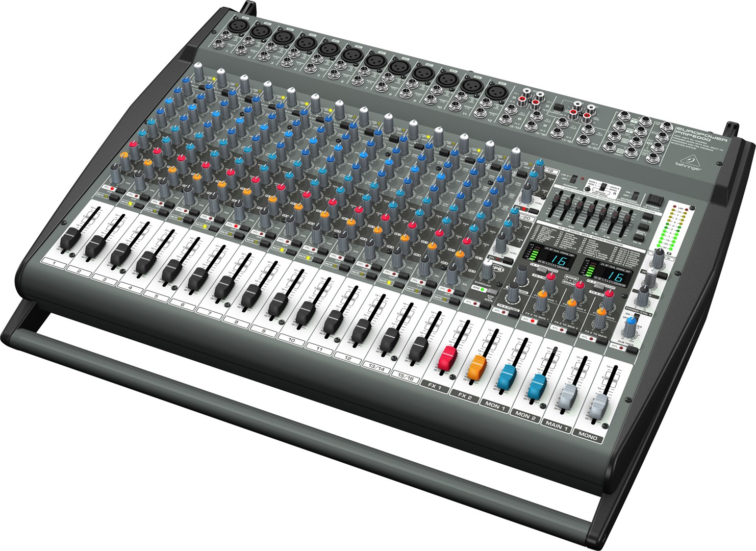 Power mikser BEHRINGER PMP6000 (1600W, 20 kanala, Dual Multi-FX, FBQ)-2