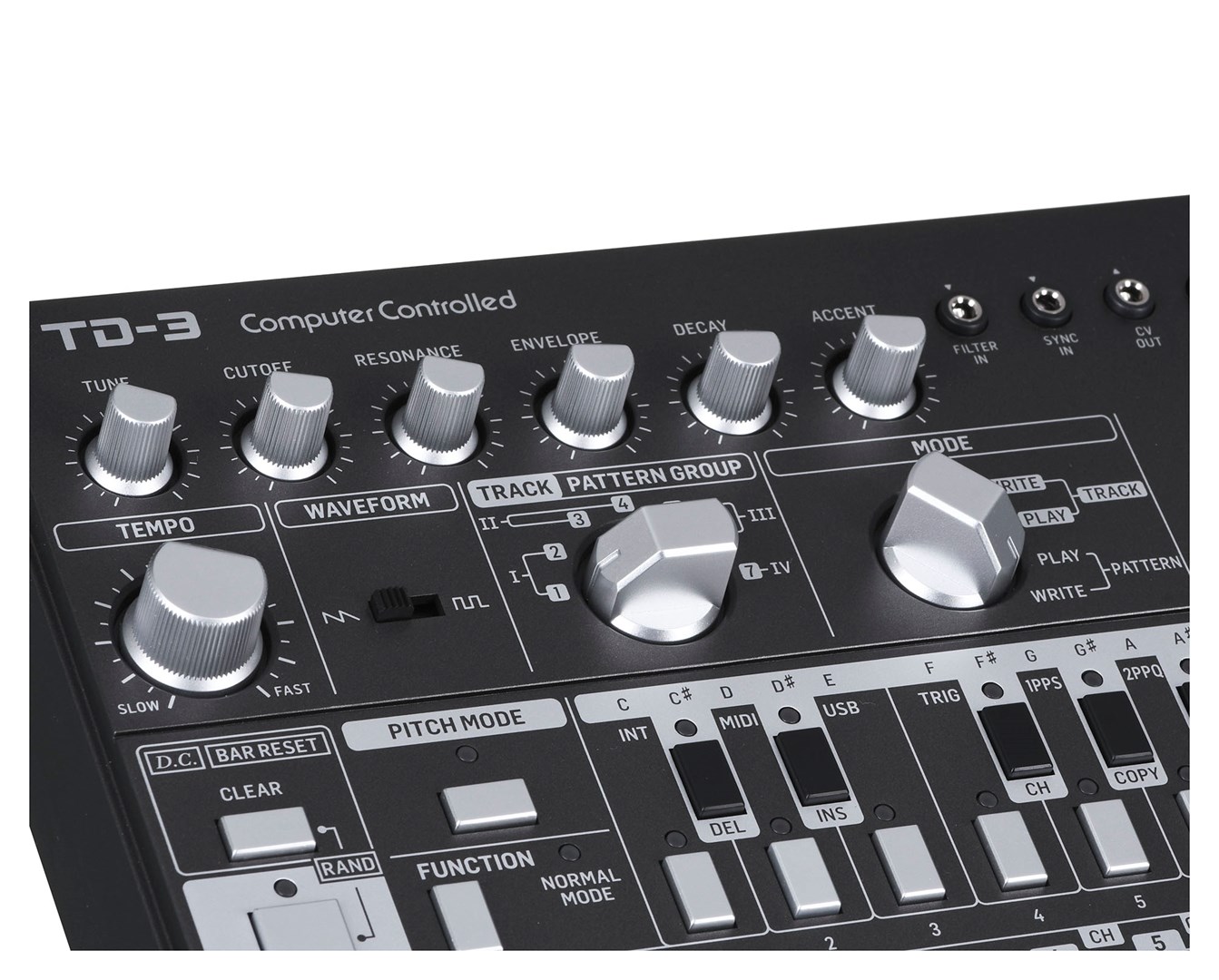 Analogni sintesajzer BEHRINGER TD-3-BK (crni, MIDI in/out, DC ulaz, USB)-5