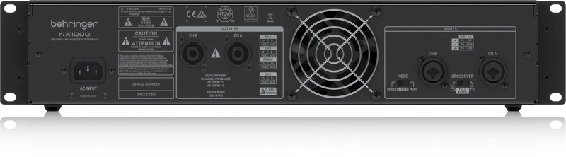 Pojačalo BEHRINGER NX1000 (2x500W @ 2Ω, Class-D, SmartSense)-3