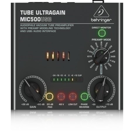 Mikrofonsko predpojačalo BEHRINGER MIC500USB (12AX7 lampa, USB sučelje)-5