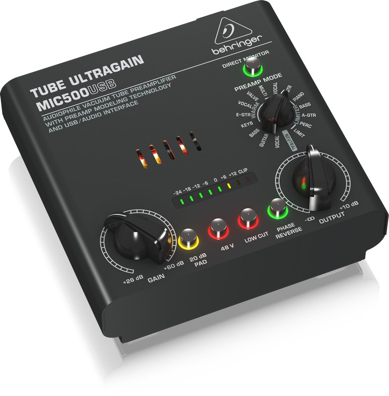 Mikrofonsko predpojačalo BEHRINGER MIC500USB (12AX7 lampa, USB sučelje)-2