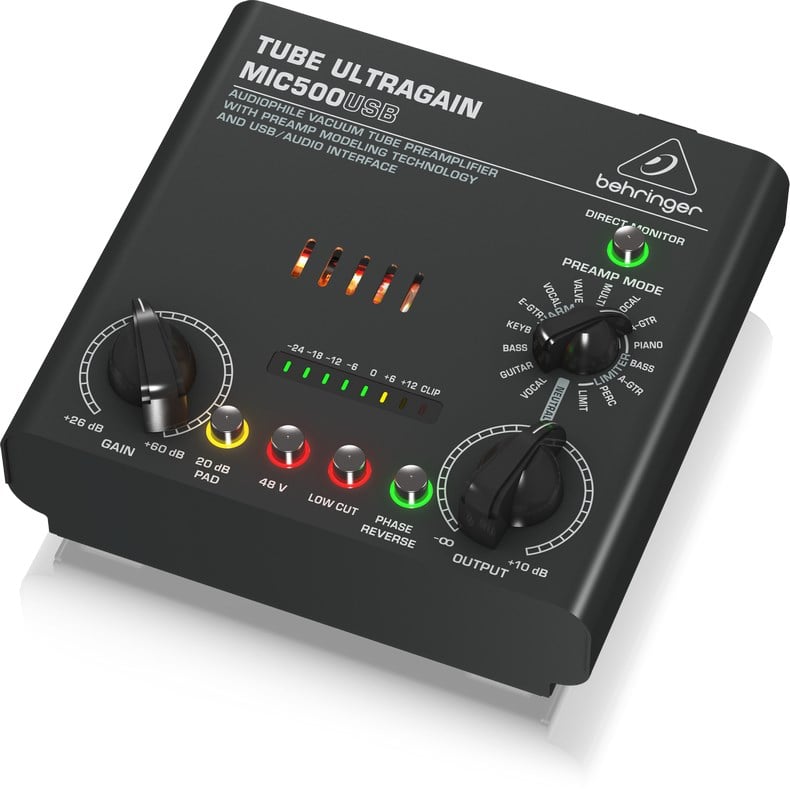 Mikrofonsko predpojačalo BEHRINGER MIC500USB (12AX7 lampa, USB sučelje)