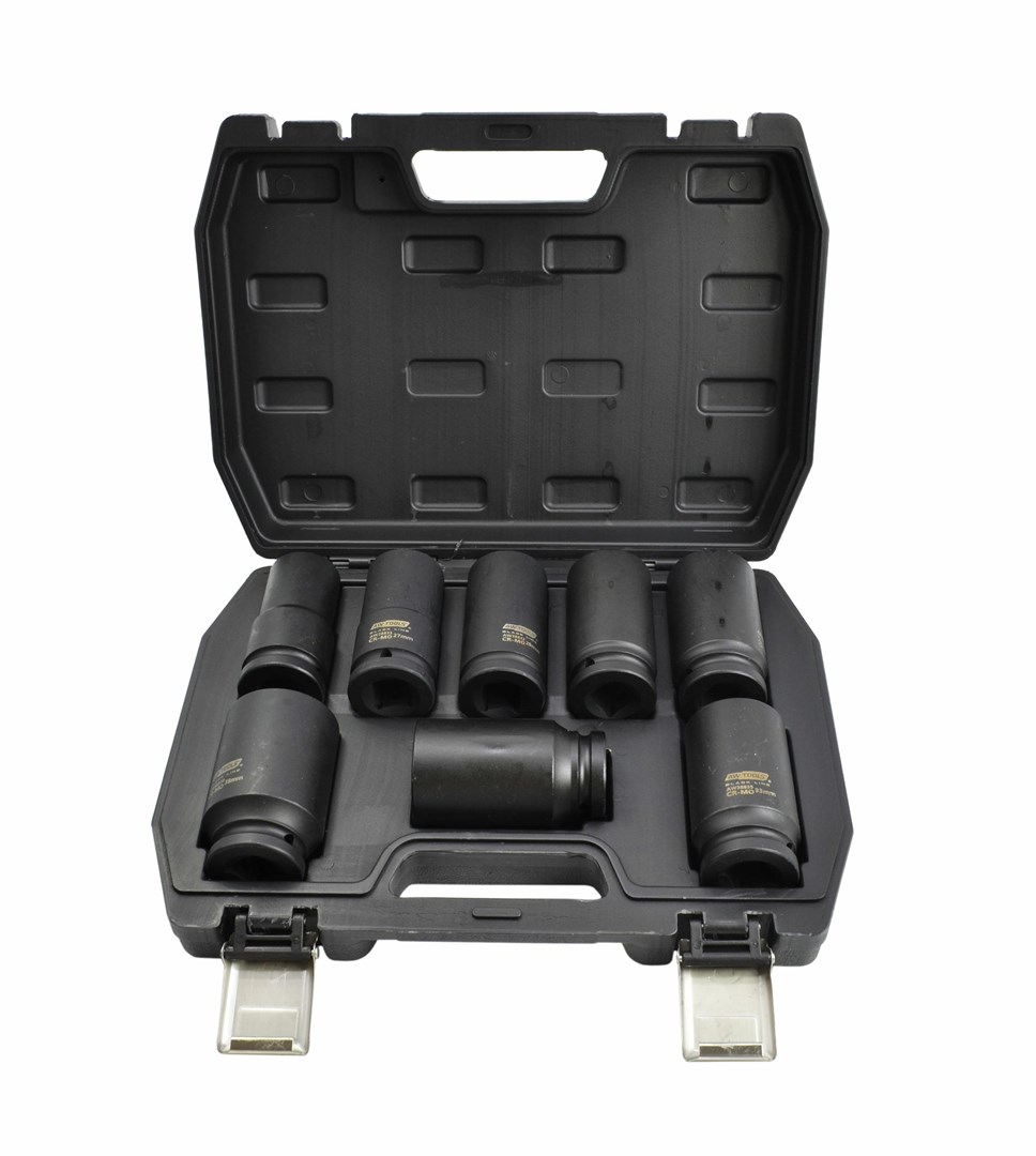 Komplet utičnih ključeva AWTOOLS (IMPACT SOCKET SET 3/4" 8pcs. LONG BLACK LINE) (dužina, crna linija, 8 komada)