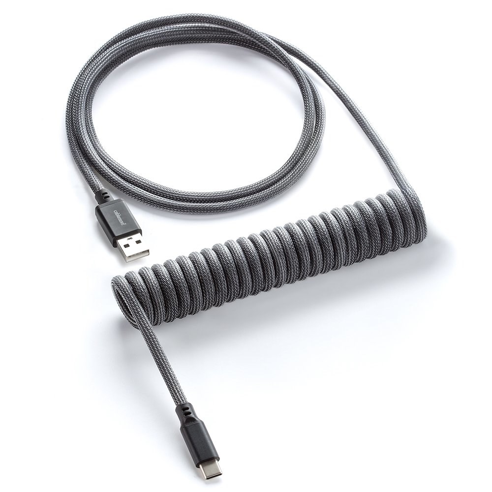 Kabel CableMod Classic Coiled Keyboard USB-C na USB Type A, Carbon Grey - 150cm (USB A, USB C, kutni konektori, dužina 1.5 m)-4