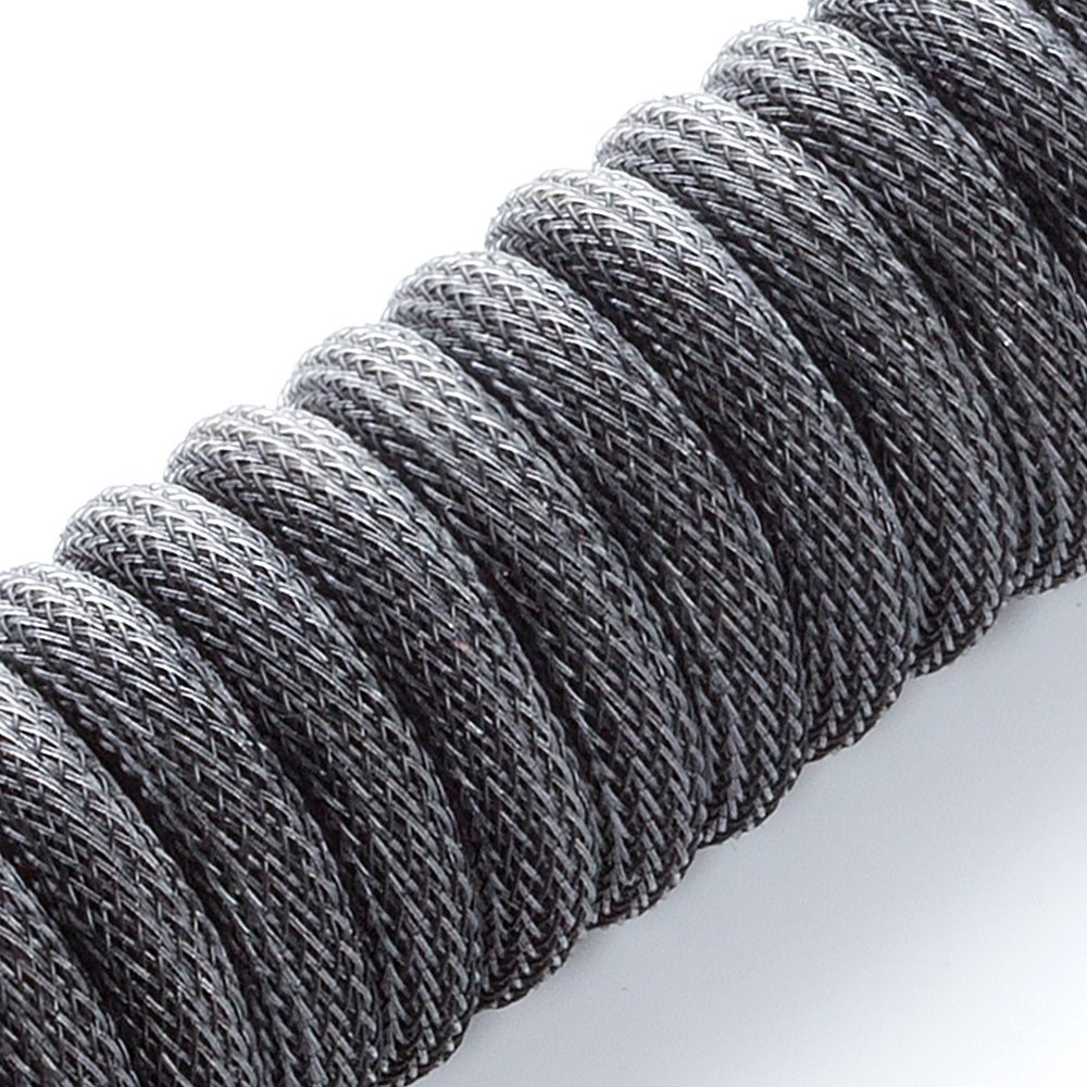 Kabel CableMod Classic Coiled Keyboard USB-C na USB Type A, Carbon Grey - 150cm (USB A, USB C, kutni konektori, dužina 1.5 m)-1
