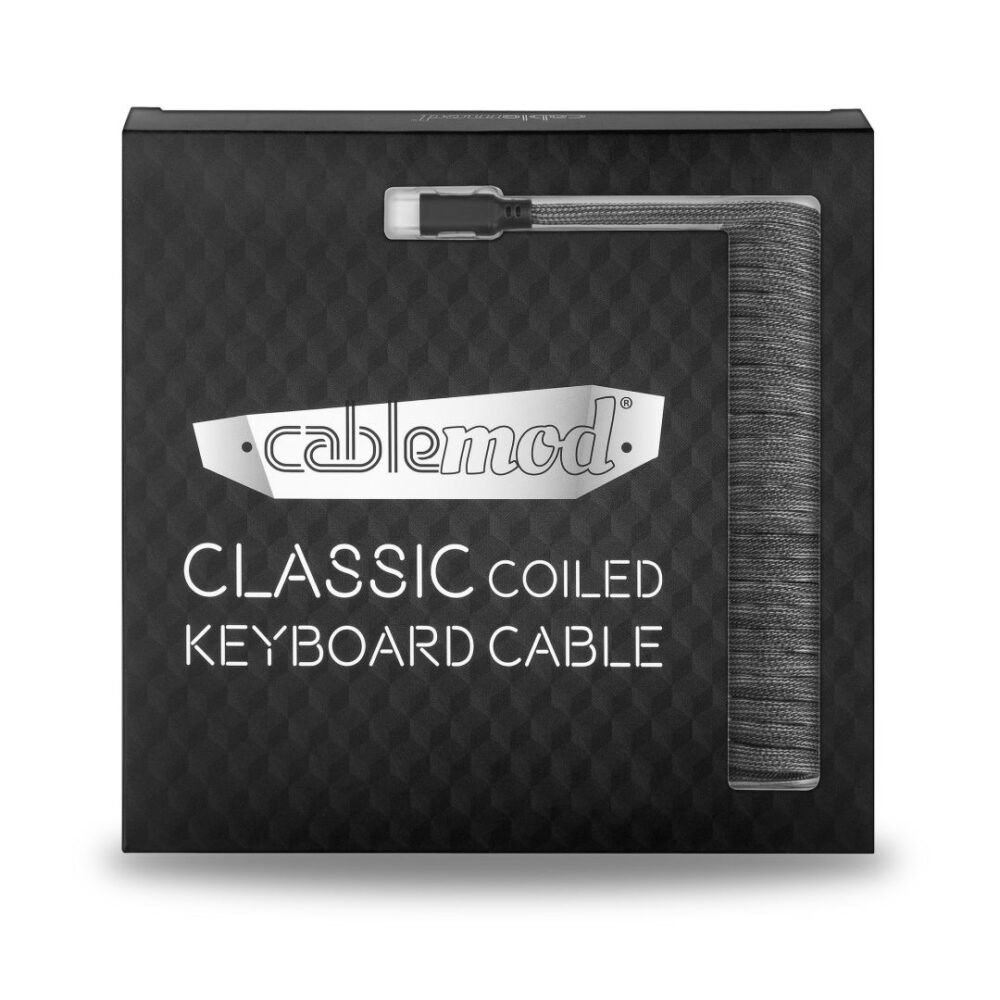 Kabel CableMod Classic Coiled Keyboard USB-C na USB Type A, Carbon Grey - 150cm (USB A, USB C, kutni konektori, dužina 1.5 m)-3