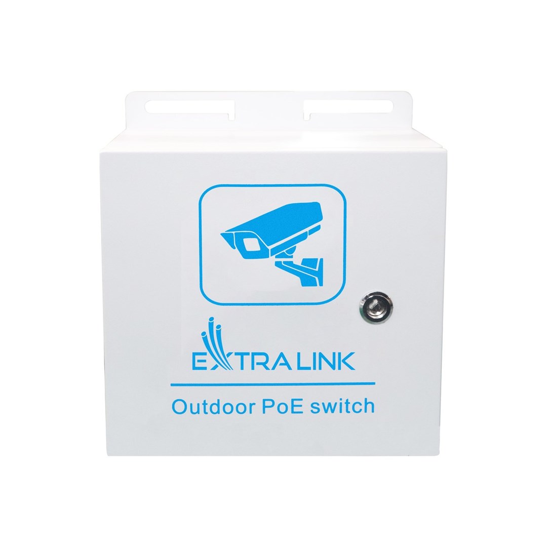 Vanjski PoE prekidač EXTRALINK Minos (8x RJ45 1000Mbps PoE, 2x SFP, 200W, L2, aktivno hlađenje)-1