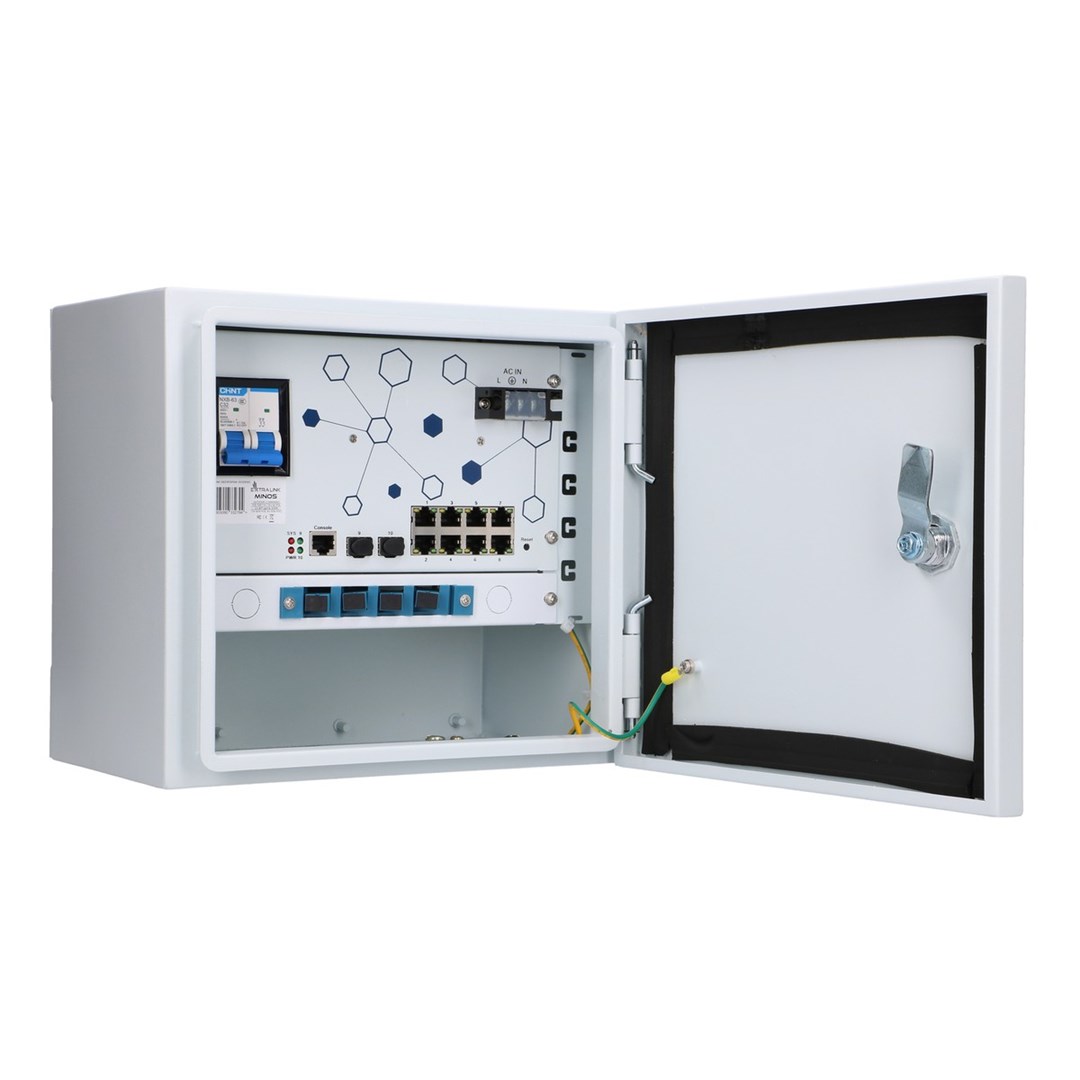 Vanjski PoE prekidač EXTRALINK Minos (8x RJ45 1000Mbps PoE, 2x SFP, 200W, L2, aktivno hlađenje)-2