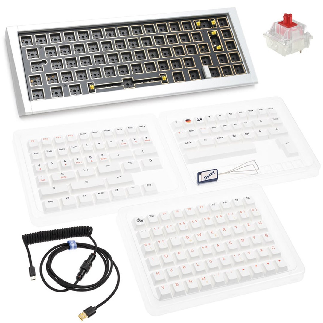 Tipkovnica gaming DUCKY Outlaw 65, Barebone - Silver (ISO) (Srebrna, ISO Layout)-9