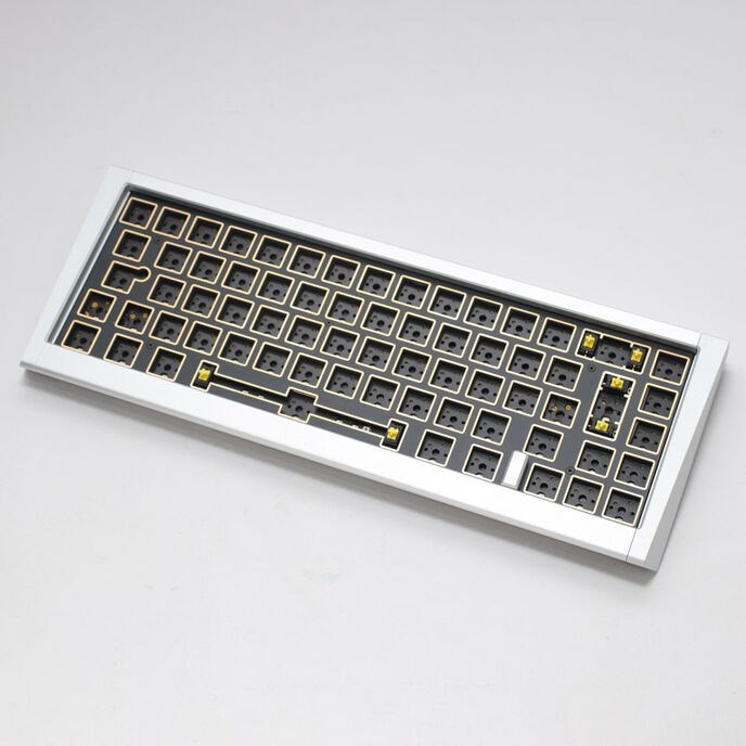 Tipkovnica gaming DUCKY Outlaw 65, Barebone - Silver (ISO) (Srebrna, ISO Layout)-3