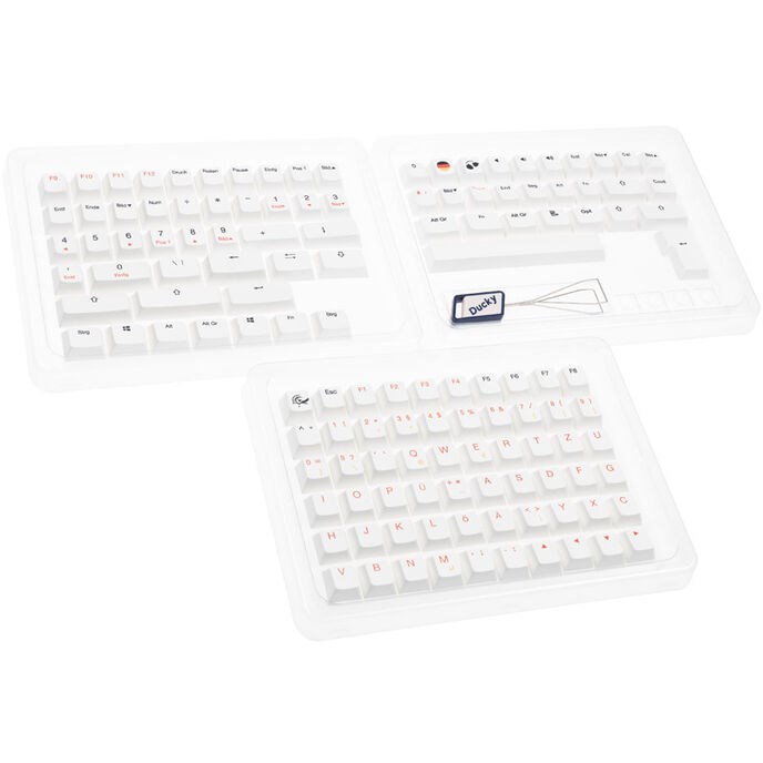 Tipkovnica gaming DUCKY Outlaw 65, Barebone - Silver (ISO) (Srebrna, ISO Layout)-7