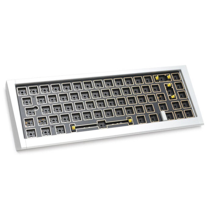 Tipkovnica gaming DUCKY Outlaw 65, Barebone - Silver (ISO) (Srebrna, ISO Layout)-1