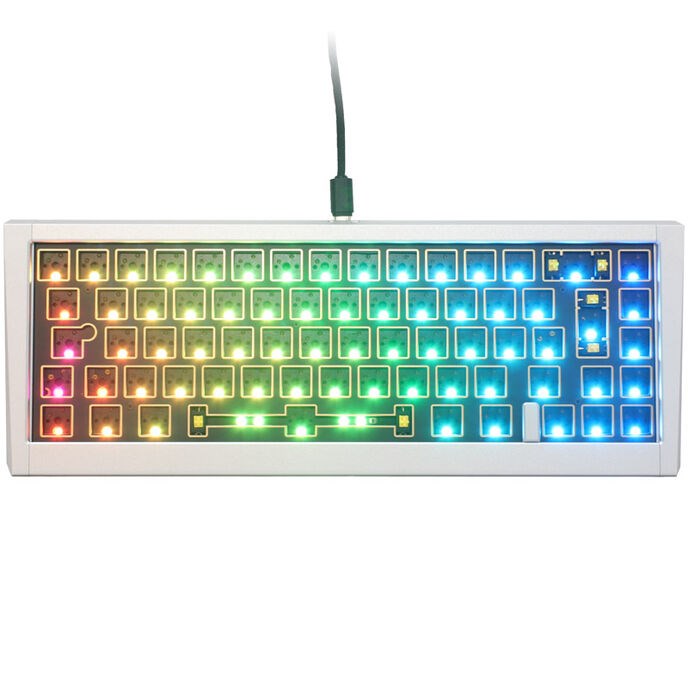 Tipkovnica gaming DUCKY Outlaw 65, Barebone - Silver (ISO) (Srebrna, ISO Layout)-2