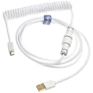 Spiralni kabel DUCKY, Coiled Cable - White Edition (bijela boja)-0