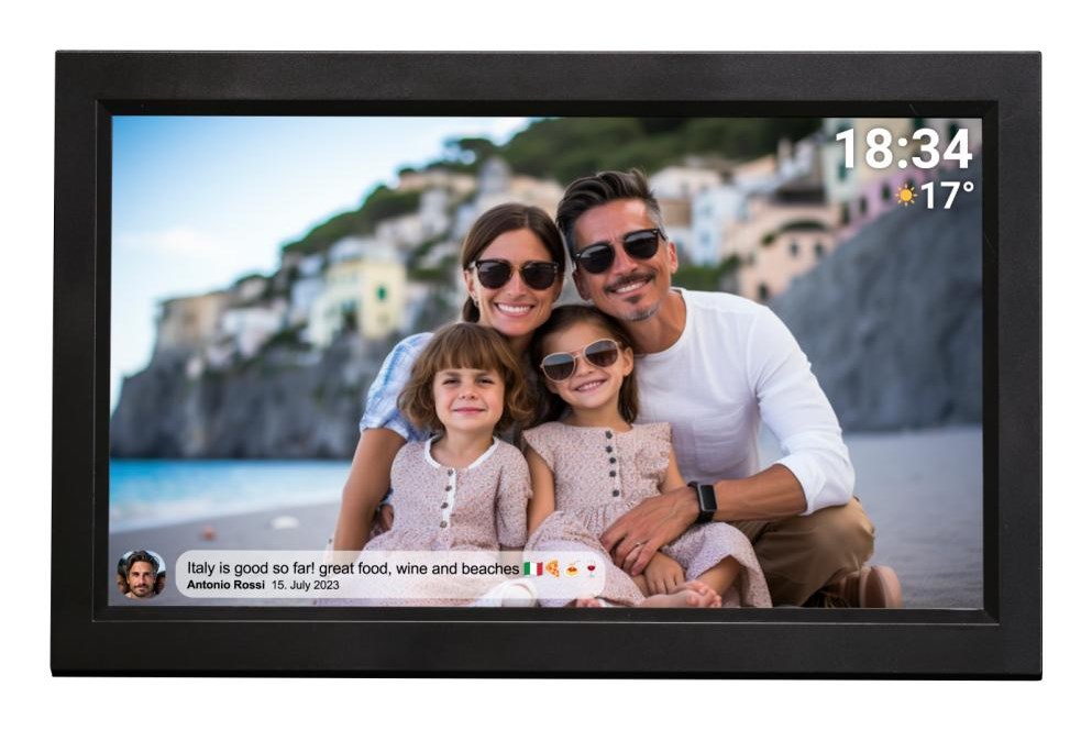 Digitalni foto okvir DENVER Z FRAMEO FHD 15.6" (crni, FHD, 16GB, Wi-Fi)