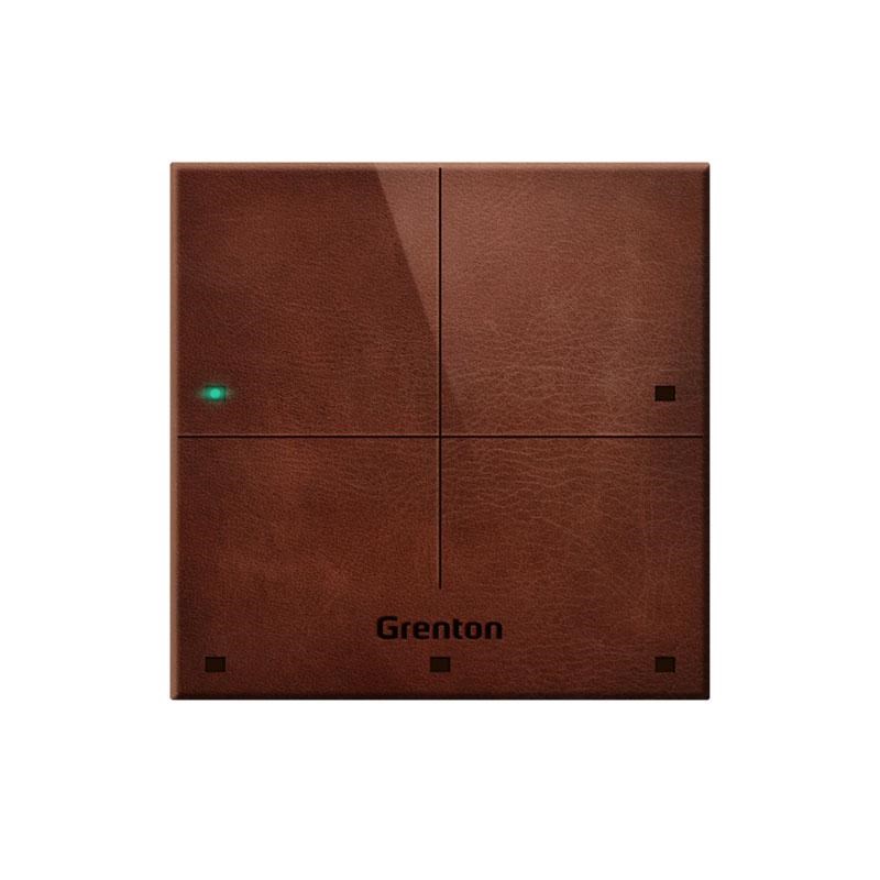 Grenton Touch Panel (4 touch polja, TF-Bus, tamno, prirodna koža)-0