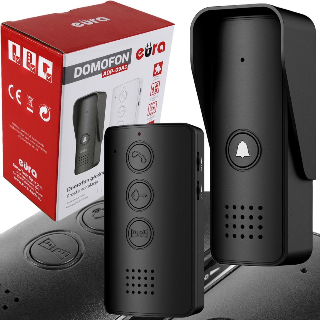 Video portafon EURA ADP-09A3 ATIRA (7" LCD zaslon, hands-free, kontrola vrata, IP44)