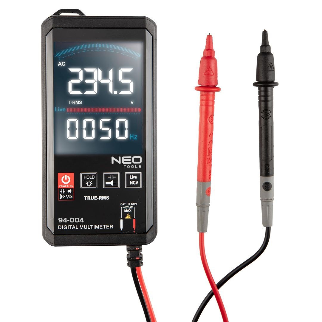 Digitalni multimetar NEO TOOLS 94-004 (CAT III 600V, automatski raspon, mjerenje temperature)-0
