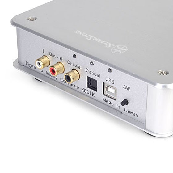Pojačalo za slušalice s DAC-om SILVERSTONE EB01-E (USB, 192kHz/24-bit, Silver)-8