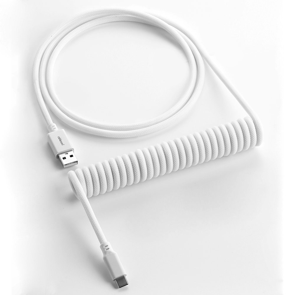 Spiralni Kabel za Tipkovnicu CABLEMOD Classic USB-C do USB Type A, (Bijela Boja, Duljina 150cm)-0