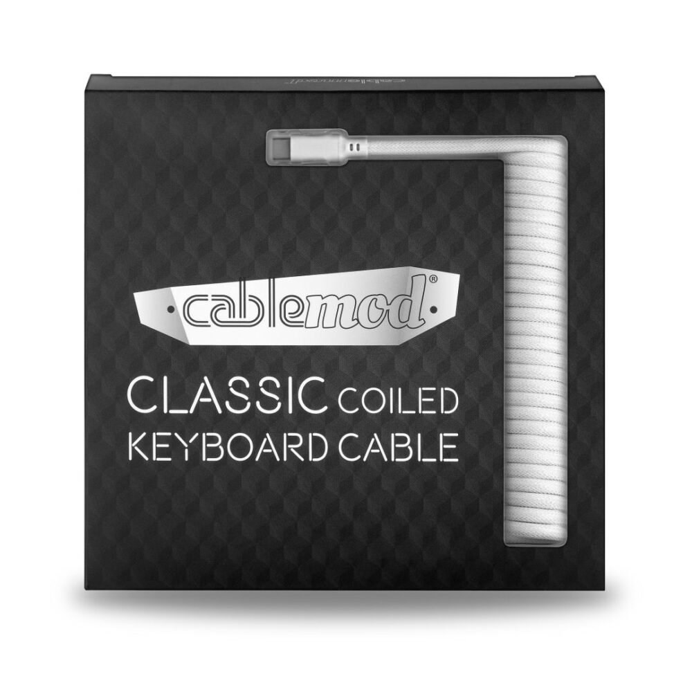 Spiralni Kabel za Tipkovnicu CABLEMOD Classic USB-C do USB Type A, (Bijela Boja, Duljina 150cm)-3