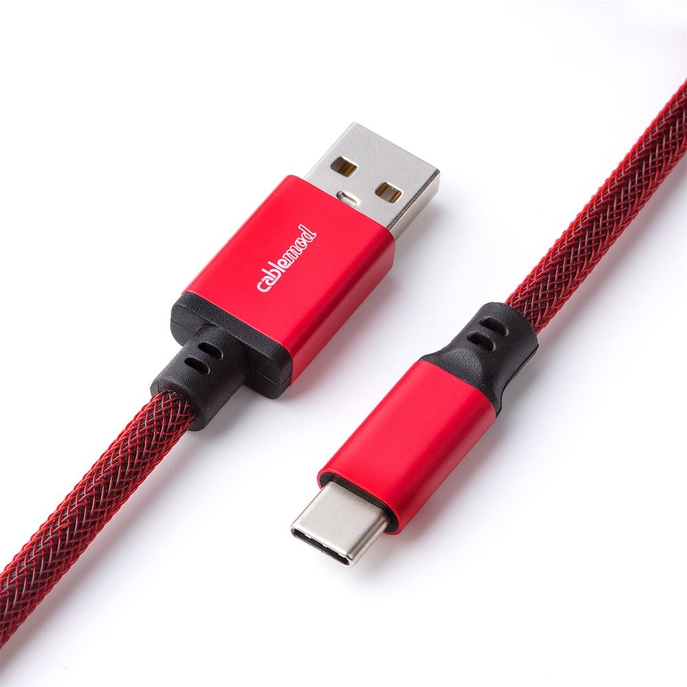 Spiralni kabel za tipkovnicu CABLEMOD, Classic Coiled Keyboard Cable USB-C to USB Type A, Republic Red - 150cm (crven, 150cm, USB-C na USB tip A)-2
