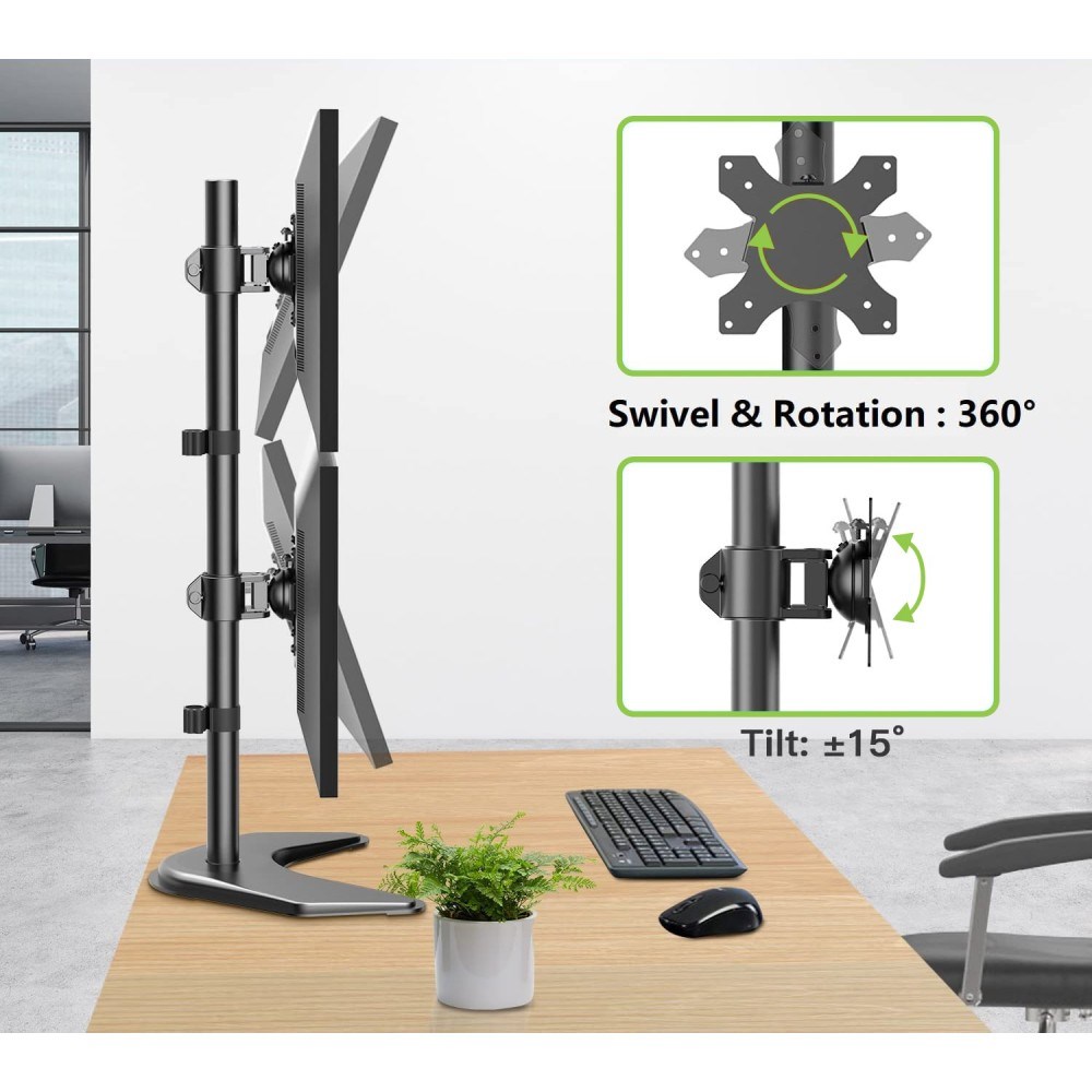 Nosač TECHLY PION (maksimalna veličina ekrana 68.6 cm, minimalna veličina ekrana 33 cm, maksimalna težina 20 kg, podržava 2 ekrana)-7