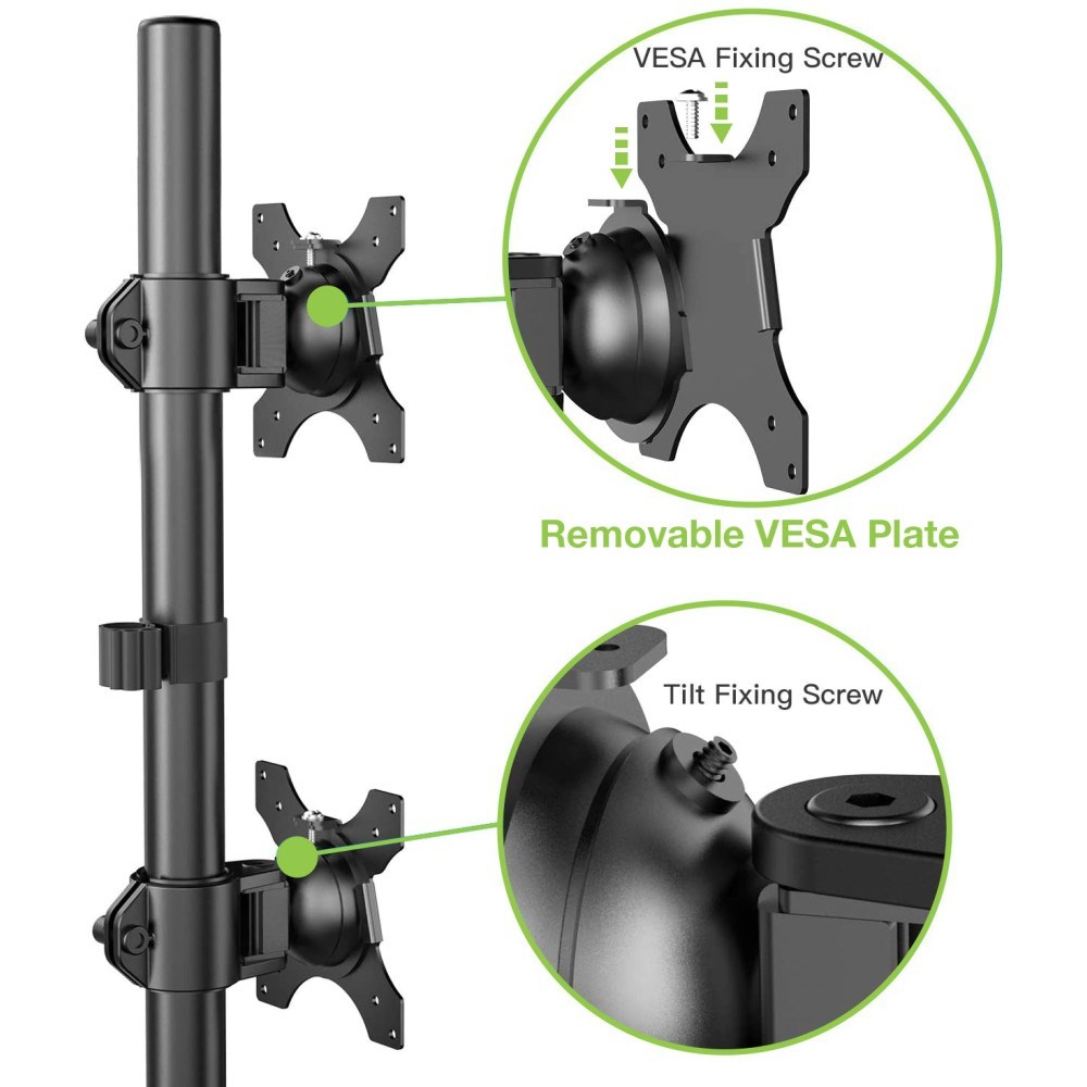 Nosač TECHLY PION (maksimalna veličina ekrana 68.6 cm, minimalna veličina ekrana 33 cm, maksimalna težina 20 kg, podržava 2 ekrana)-6