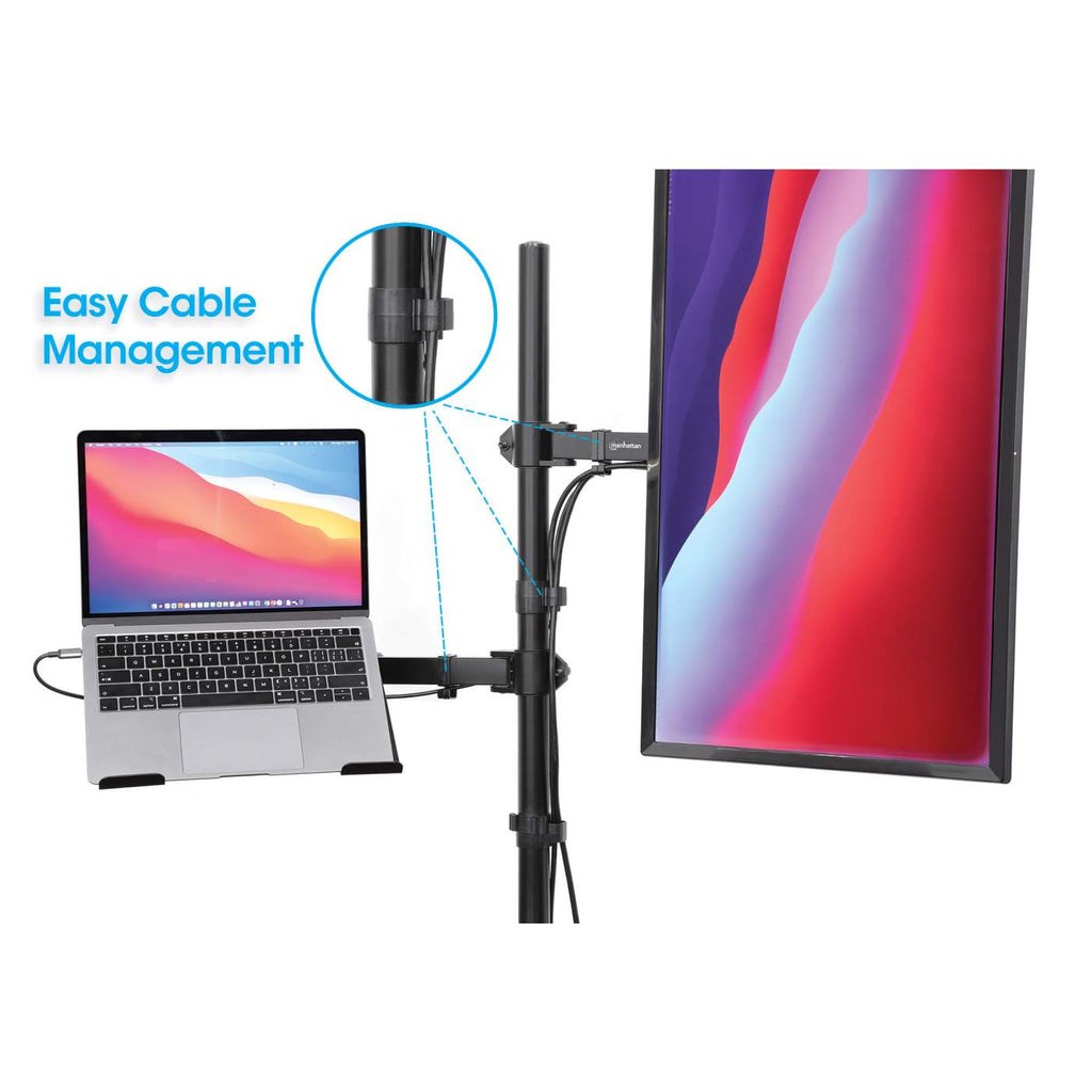 Držač za monitor MANHATTAN 13-32 inča (podesiv, crna boja)-9