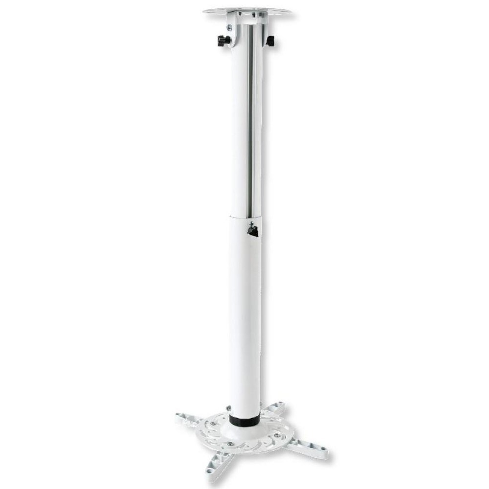 Stropni nosač za projektor TECHLY univerzalni (50-77 cm, 15 kg), bijela boja-0