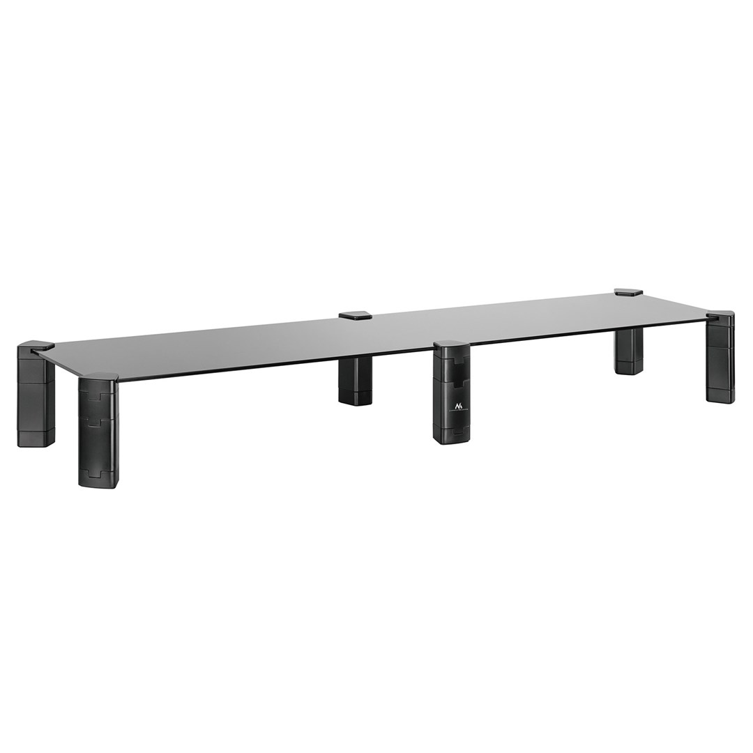 Stalak za dvostruki monitor MACLEAN MC-936 (maks. 20kg, kaljeno staklo, 1029x285x127mm)