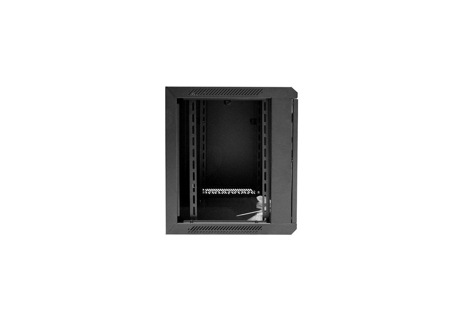Mrežni ormar za montažu na zid 19" 9U rack 600x450 (crna, vrata od stakla, sklopiva, nosivost 60kg)-1